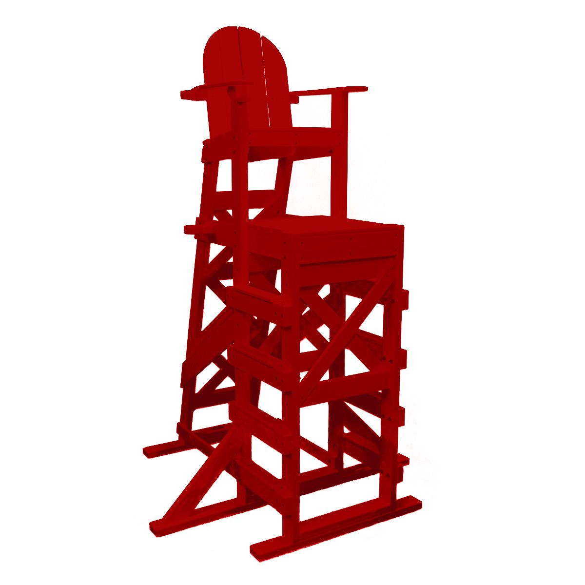 Tailwind Furniture Recycled Plastic XTLG-540 Tall, Side Step Lifeguard Chair - Seat Height: 72” - LEAD TIME TO SHIP 15 TO 20 BUSINESS DAYS